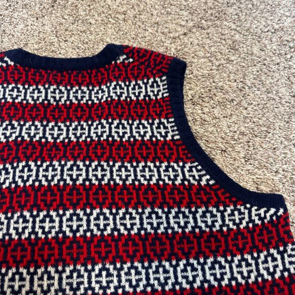EUC VTG 50s/60s Fair Isle Sweater Vest I Magnin Shetland Wool Preppy Sz 44 - Picture 10 of 14